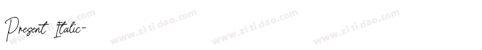 Present Italic字体转换